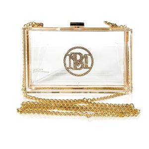 Badgley Mischka Transparent Clear Evening Bag